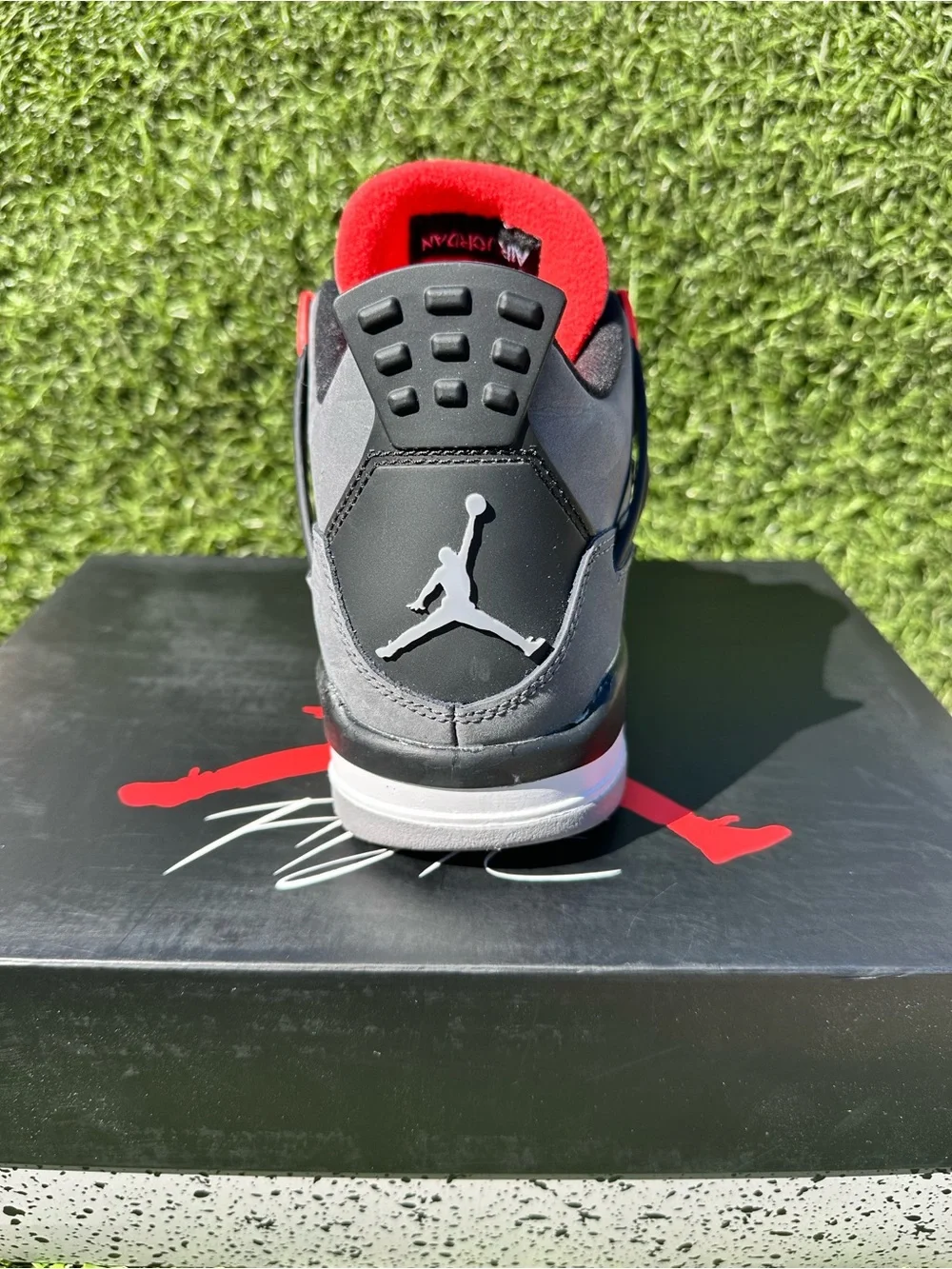 Air Jordan 4 Retro (GS) Box Label - Dark Grey/Infrared 23/Black size 6.5Y